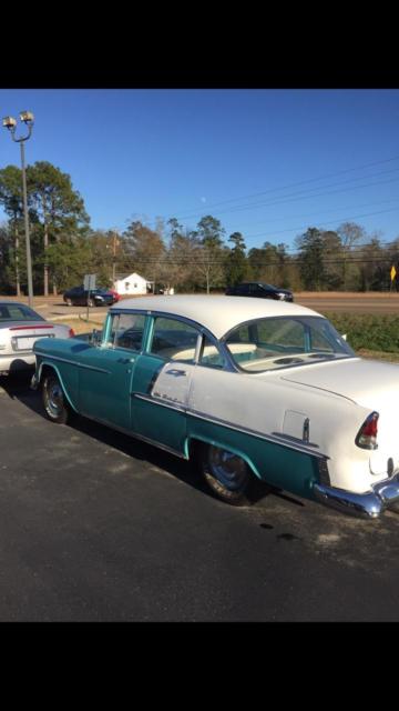 1955 Teal Chevrolet Bel Air/150/210 4 Door