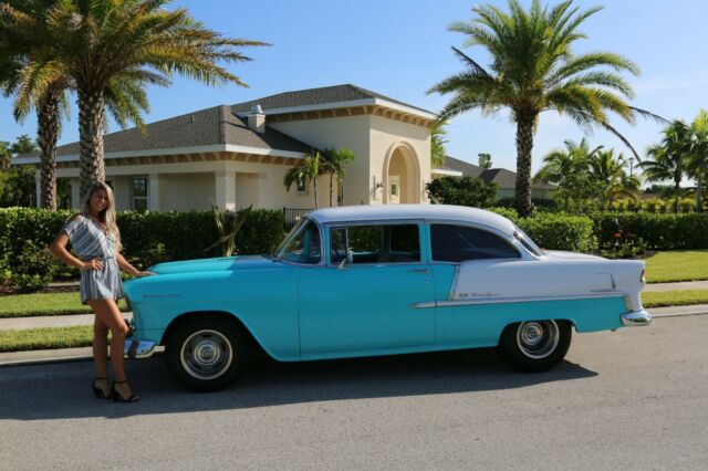 1955 Teal Chevrolet Bel Air/150/210 Coupe