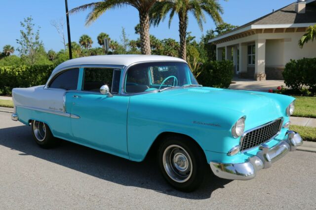 1955 Teal Chevrolet Bel Air/150/210 Coupe