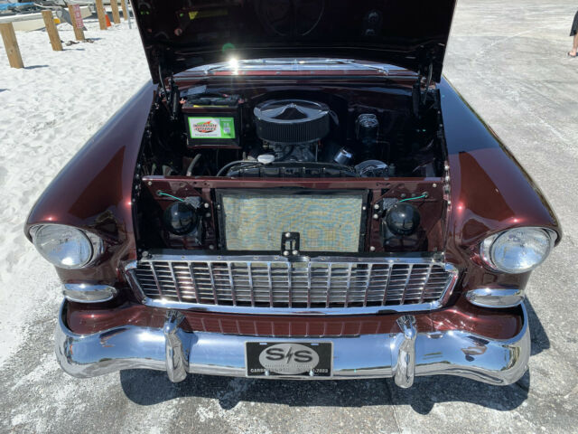 1955 Burgundy Chevrolet Bel Air/150/210 Sedan