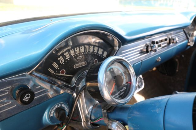1955 Blue Chevrolet Bel Air/150/210