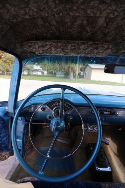 1955 Blue Chevrolet Bel Air/150/210