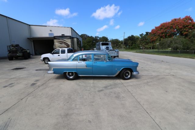 1955 Blue Chevrolet Bel Air/150/210