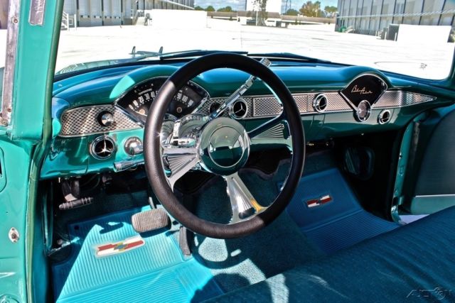 1955 Teal Chevrolet Bel Air/150/210 Sedan