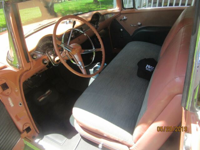 1955 Coral and Gray Chevrolet Bel Air/150/210 Coupe