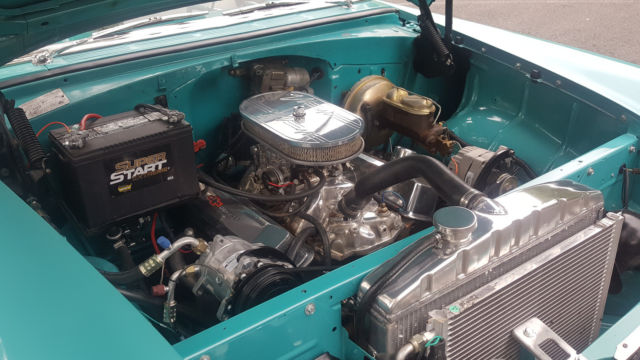 1955 Turquoise / White Chevrolet Bel Air/150/210 2DR Hard Top