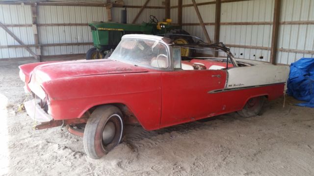 1955 shoreline beige/gypsy red Chevrolet Bel Air/150/210 Convertible