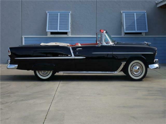 1955 Black Chevrolet Bel Air/150/210 Convertible