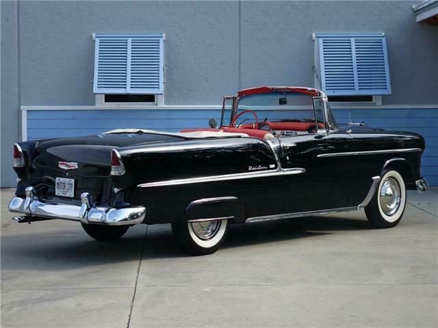 1955 Black Chevrolet Bel Air/150/210 Convertible
