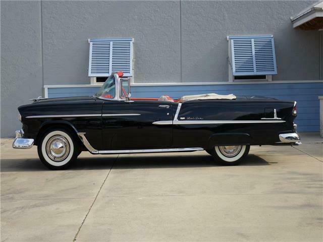 1955 Black Chevrolet Bel Air/150/210 Convertible