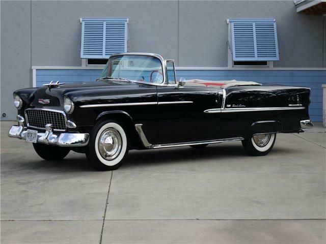 1955 Black Chevrolet Bel Air/150/210 Convertible