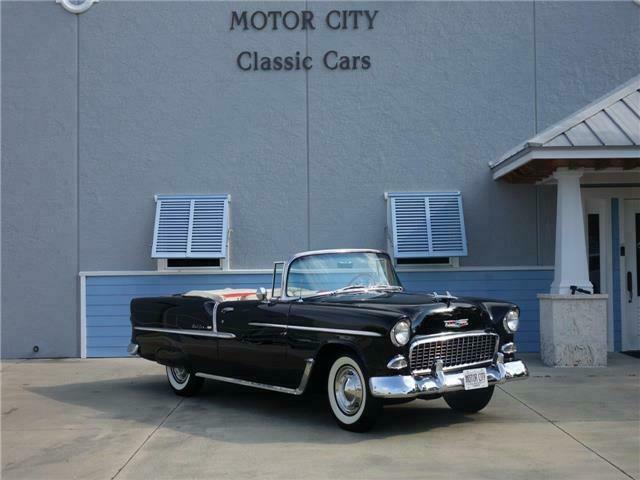 1955 Black Chevrolet Bel Air/150/210 Convertible