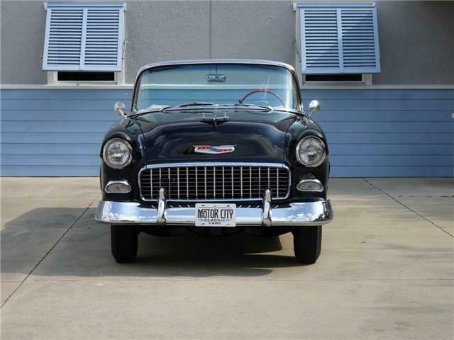 1955 Black Chevrolet Bel Air/150/210 Convertible