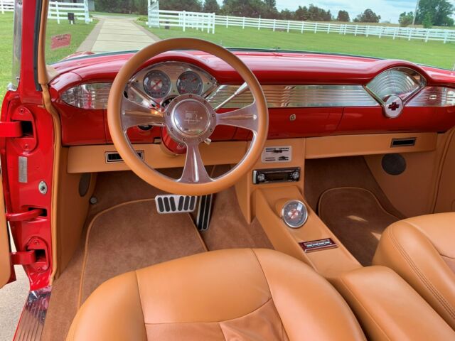 1955 Red Chevrolet Bel Air/150/210 Coupe