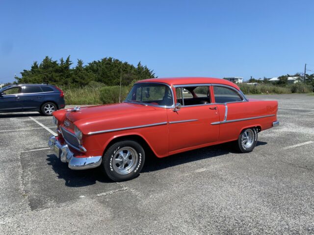 1955 Red Chevrolet Bel Air Coupe
