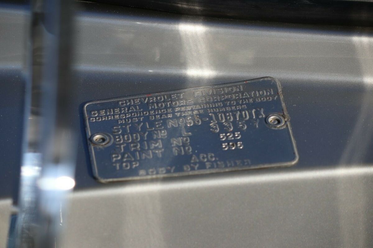 1955 Silver/Black Chevrolet Bel Air/150/210 Convertible