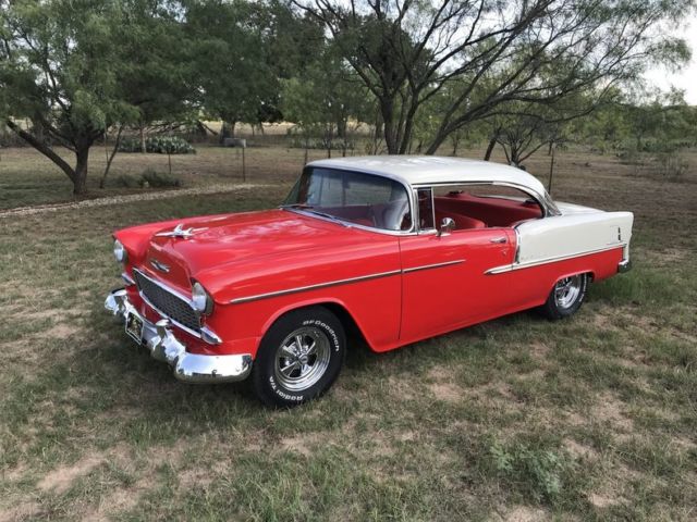 1955 Red Chevrolet Bel Air/150/210 Hardtop