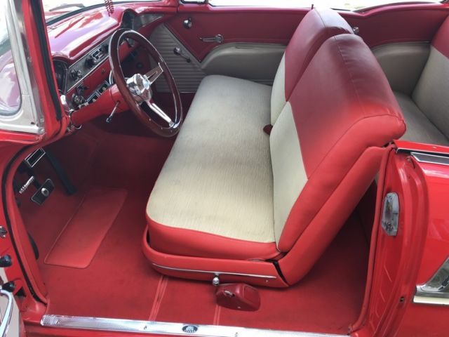 1955 Red Chevrolet Bel Air/150/210 Hardtop