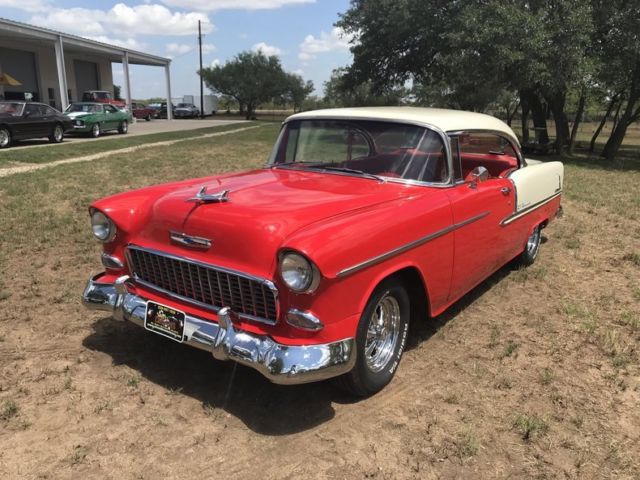 1955 Red Chevrolet Bel Air/150/210 Hardtop