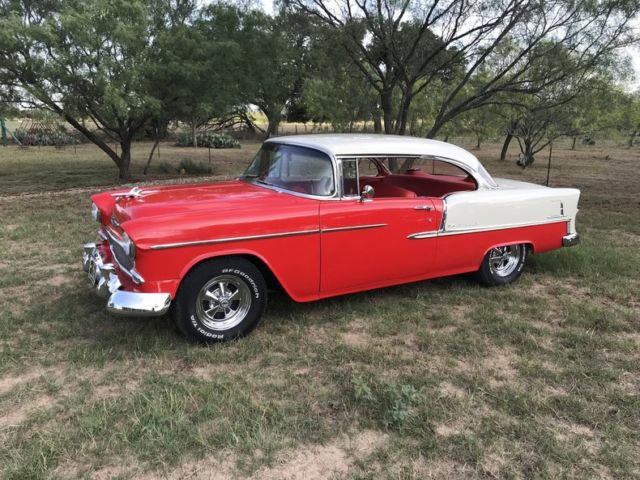 1955 Red Chevrolet Bel Air/150/210 Hardtop