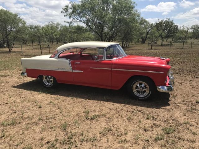 1955 Red Chevrolet Bel Air/150/210 Hardtop