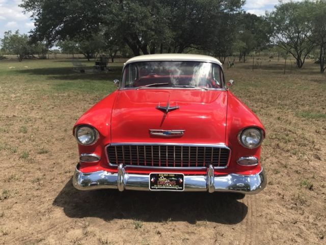 1955 Red Chevrolet Bel Air/150/210 Hardtop
