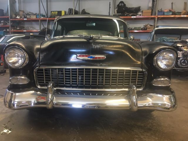 1955 Black Chevrolet Bel Air/150/210 Coupe