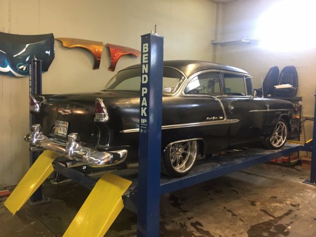 1955 Black Chevrolet Bel Air/150/210 Coupe