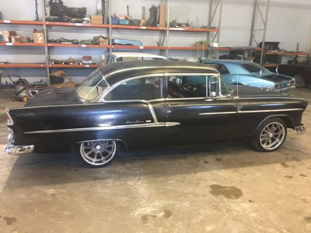 1955 Black Chevrolet Bel Air/150/210 Coupe