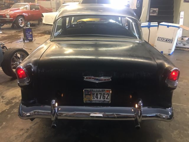 1955 Black Chevrolet Bel Air/150/210 Coupe