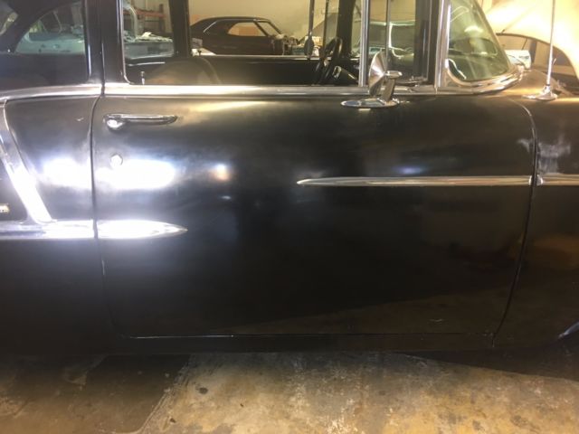1955 Black Chevrolet Bel Air/150/210 Coupe