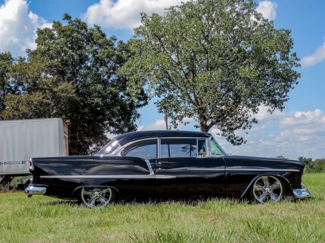 1955 Black Chevrolet Bel Air/150/210 Coupe