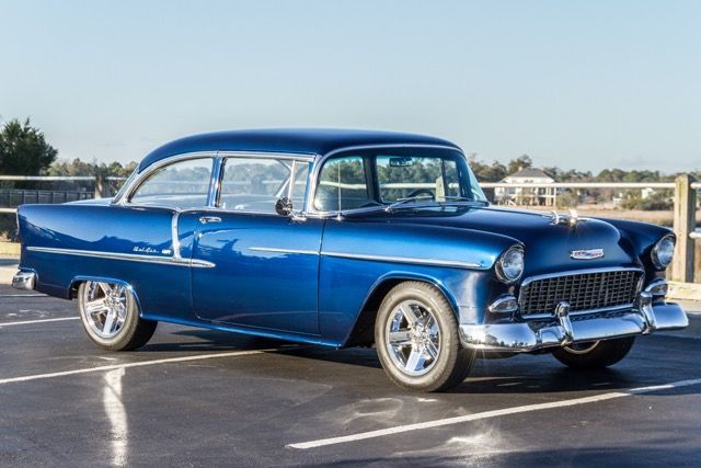 1955 Black Chevrolet Bel Air/150/210 Sedan