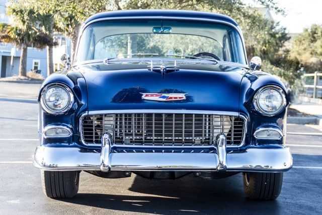 1955 Black Chevrolet Bel Air/150/210 Sedan