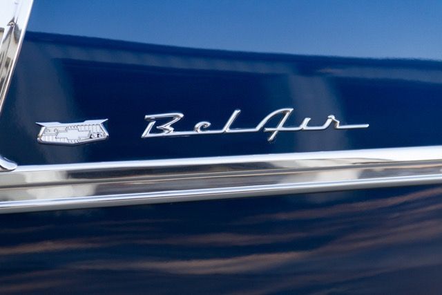 1955 Black Chevrolet Bel Air/150/210 Sedan