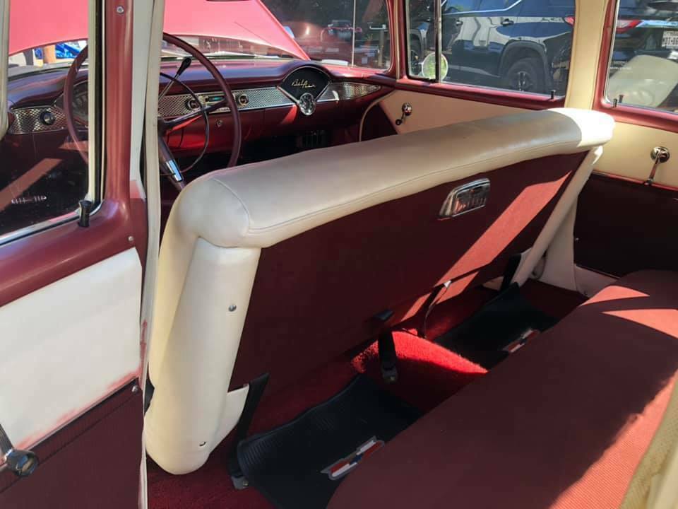 1955 Burgundy Chevrolet Bel Air/150/210 Sedan