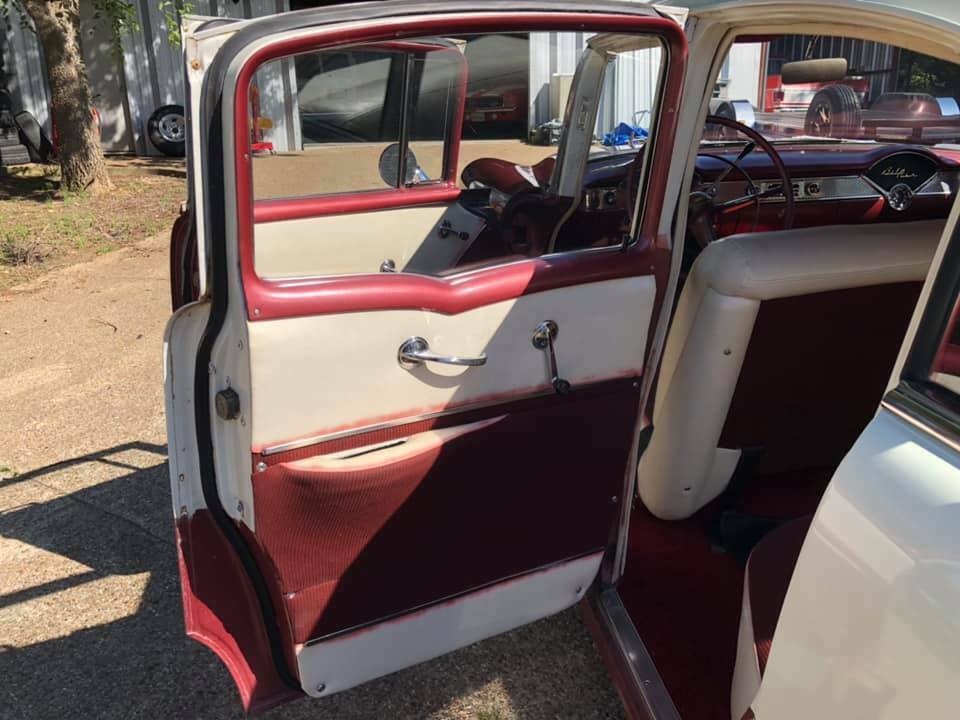 1955 Burgundy Chevrolet Bel Air/150/210 Sedan