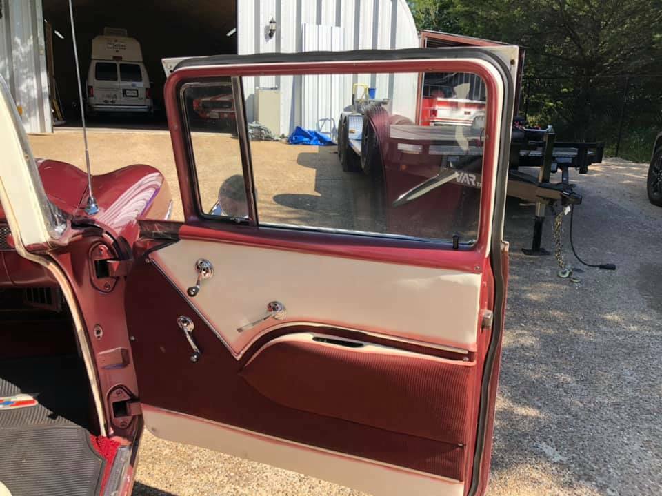 1955 Burgundy Chevrolet Bel Air/150/210 Sedan