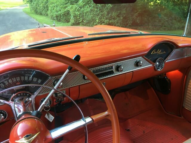 1955 Red Chevrolet Bel Air/150/210 Coupe