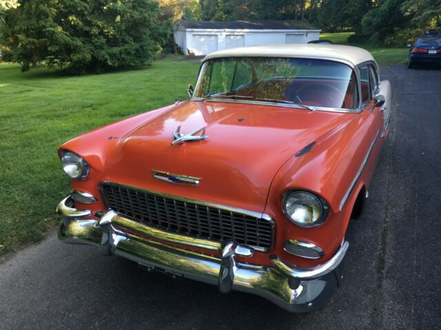 1955 Red Chevrolet Bel Air/150/210 Coupe