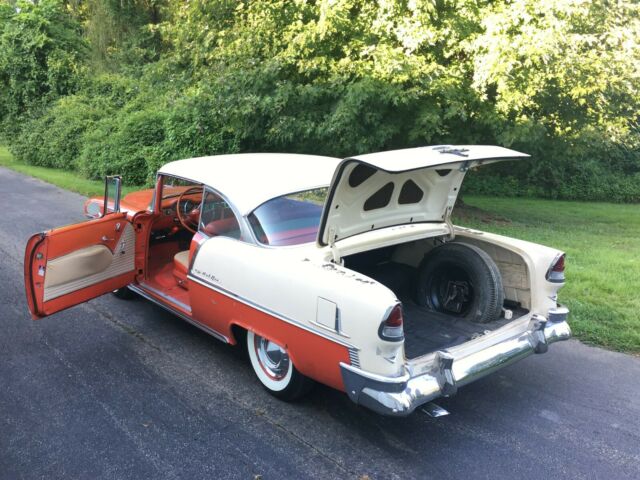 1955 Red Chevrolet Bel Air/150/210 Coupe