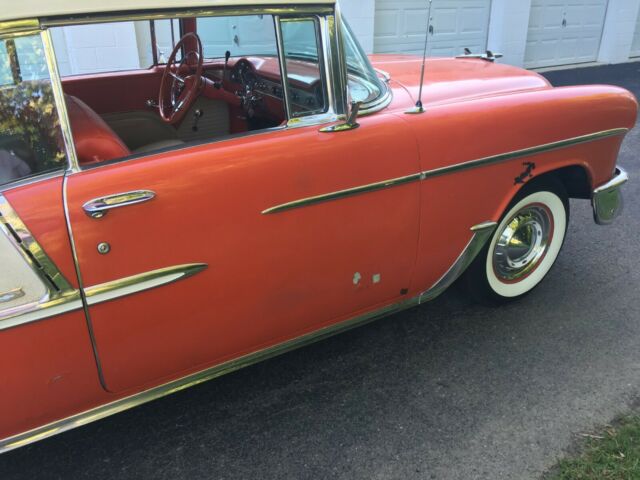 1955 Red Chevrolet Bel Air/150/210 Coupe