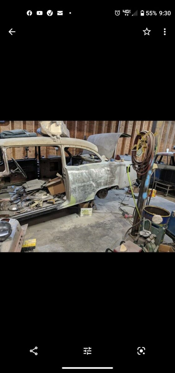 1955 White Chevrolet Bel Air