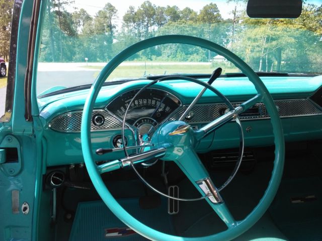 1955 Teal Chevrolet Bel Air/150/210 Coupe
