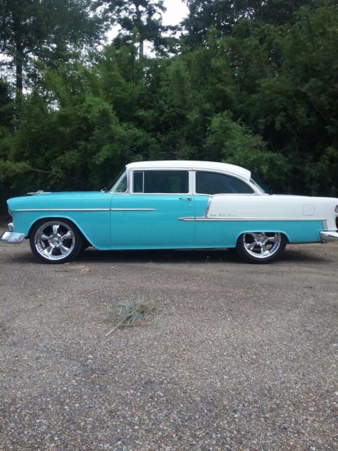 1955 Blue Chevrolet Bel Air/150/210 Coupe