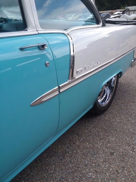 1955 Blue Chevrolet Bel Air/150/210 Coupe