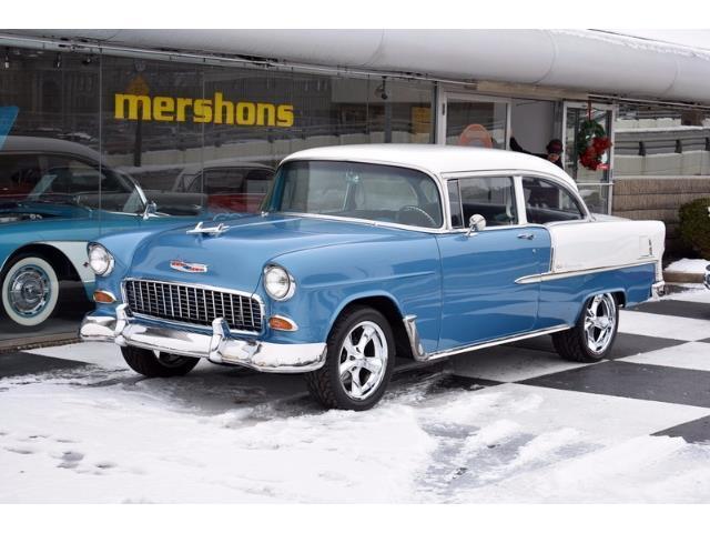 1955 Blue Chevrolet Bel Air/150/210 Coupe