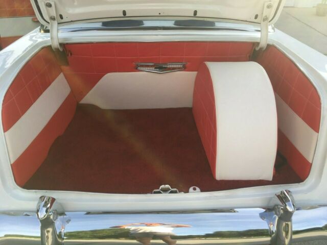 1955 Red & White Chevrolet Bel Air/150/210 Sedan