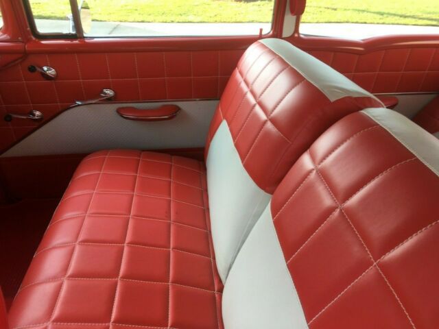 1955 Red & White Chevrolet Bel Air/150/210 Sedan