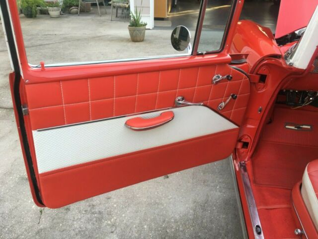 1955 Red & White Chevrolet Bel Air/150/210 Sedan